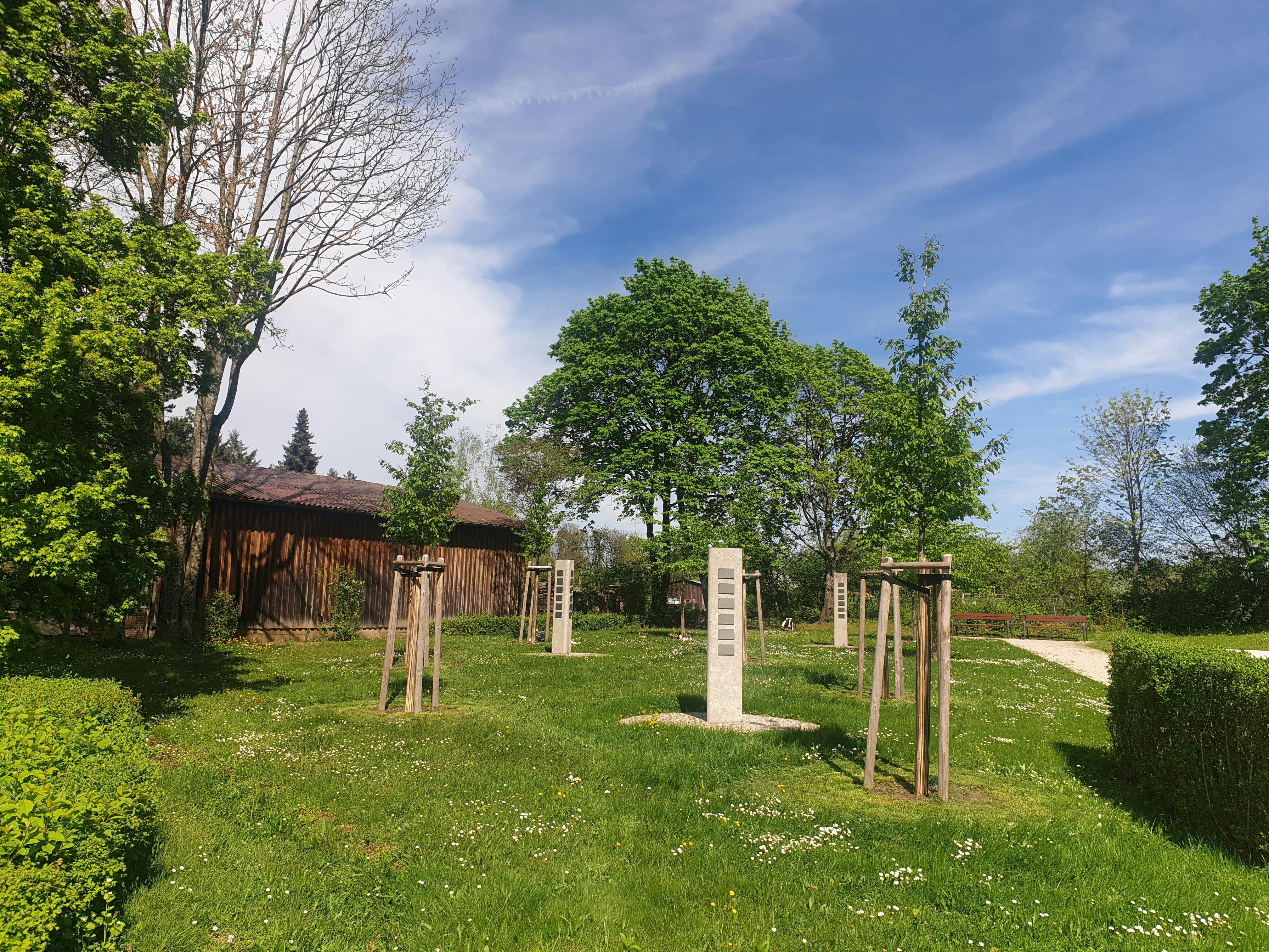 Baumgräber auf dem Friedhof Feldrennach